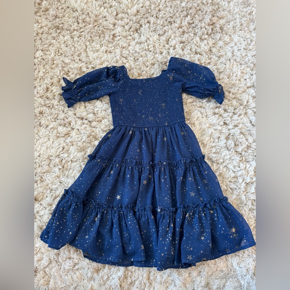 Ivy City Co Midnight Sky Kids Dress - Picture 3 of 3